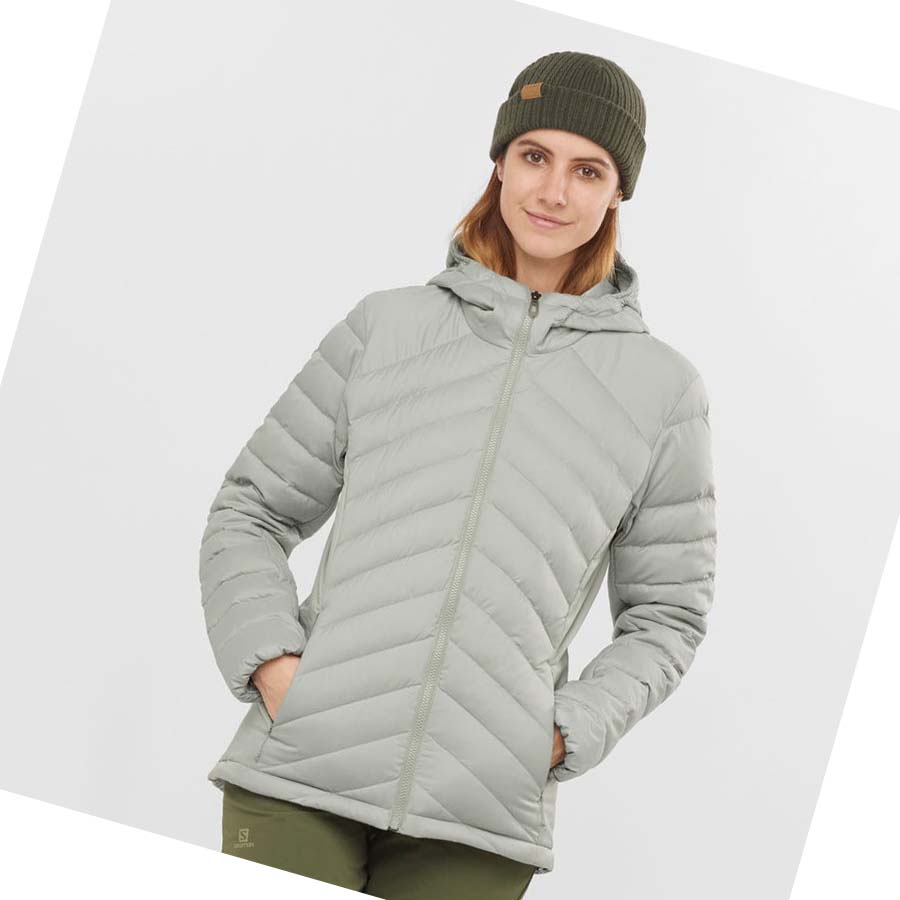 Salomon ESSENTIAL XWARM DOWN INSULATED Kabát Női Fehér | HU 3180UZG